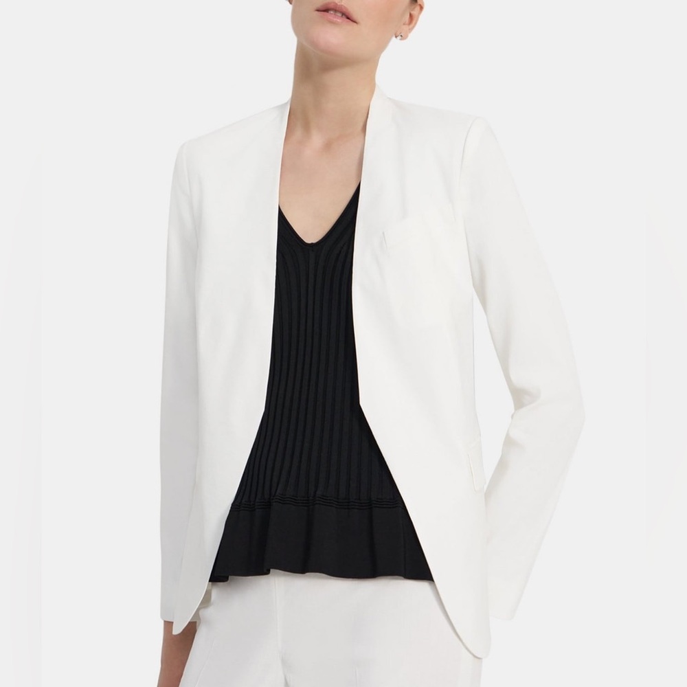 Theory Eco Crunch Linen Wash CL Staple Blazer Jacket